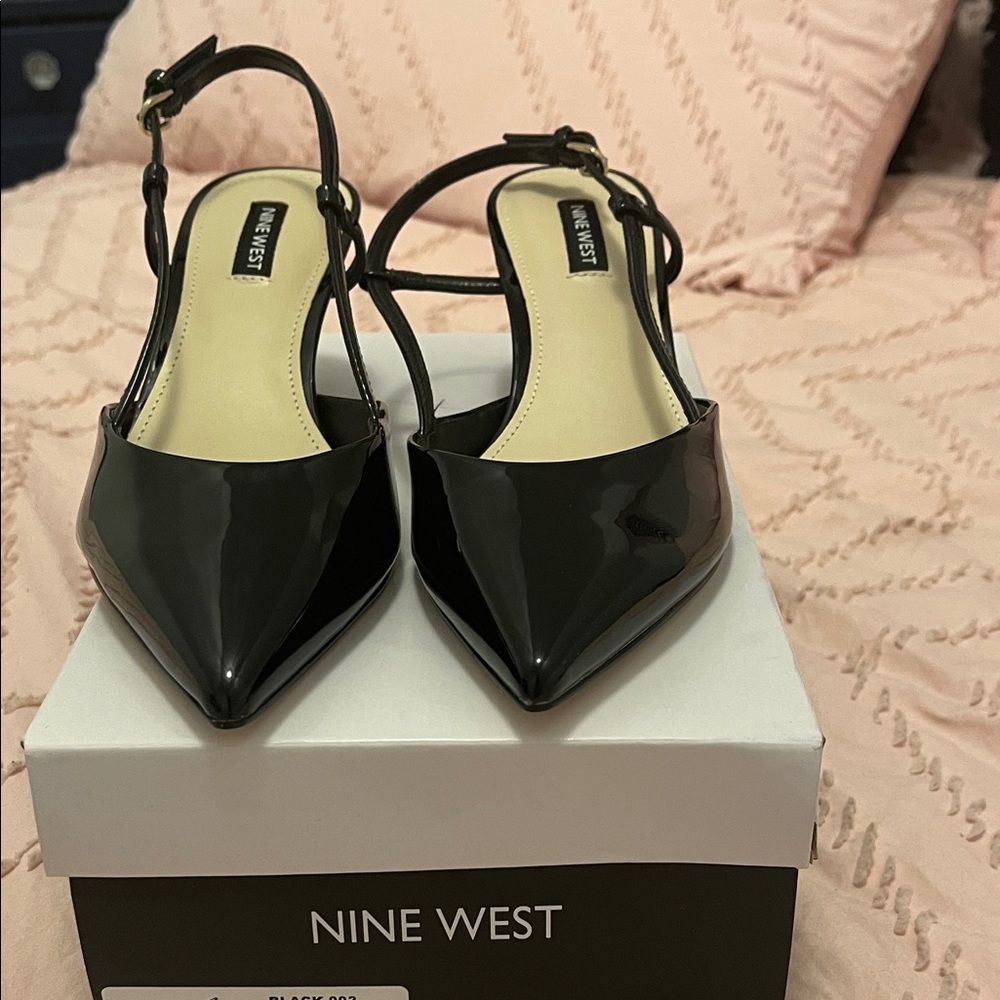 Nine West Black Patent Heels